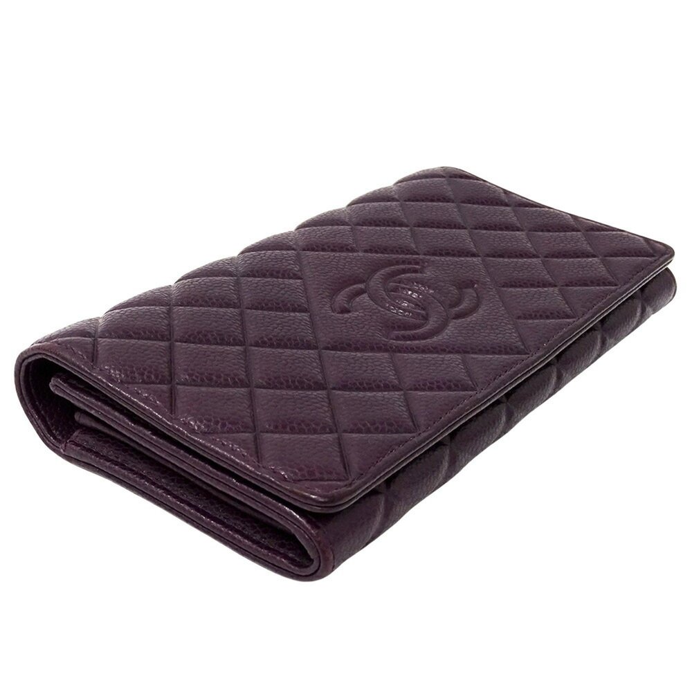 CHANEL Purple Caviar Leather Wallet - Picture 4 of 13